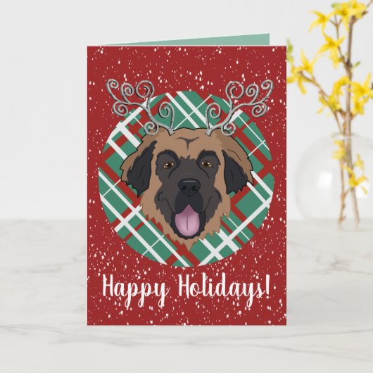 kerstLeonberger Kaart (Gele Bloem)
