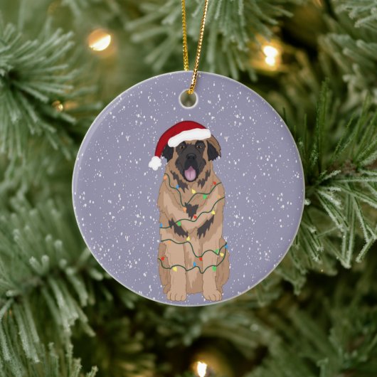 KerstLeonberger Keramisch Ornament (Boom)