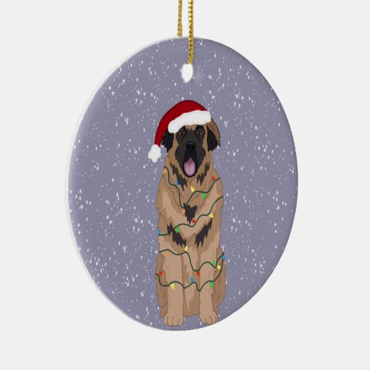 KerstLeonberger Keramisch Ornament (Rechts)