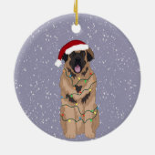 KerstLeonberger Keramisch Ornament (Achterkant)