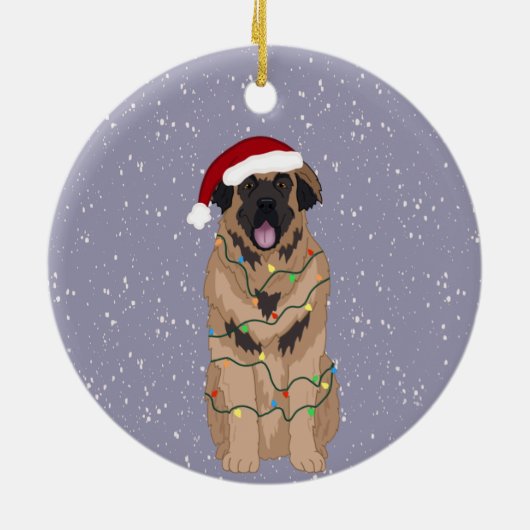 KerstLeonberger Keramisch Ornament (Achterkant)