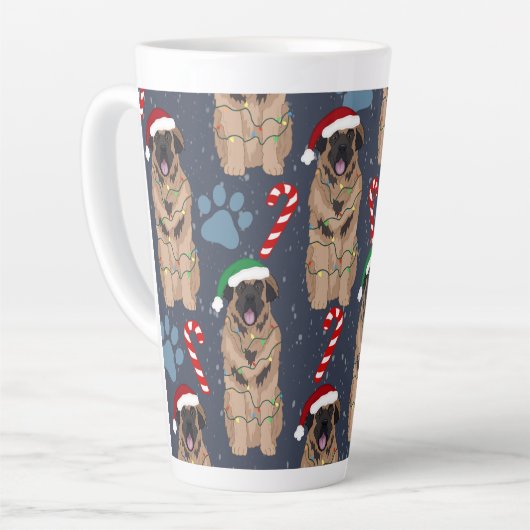 KerstLeonberger Latte Mok (Linkerhoek)