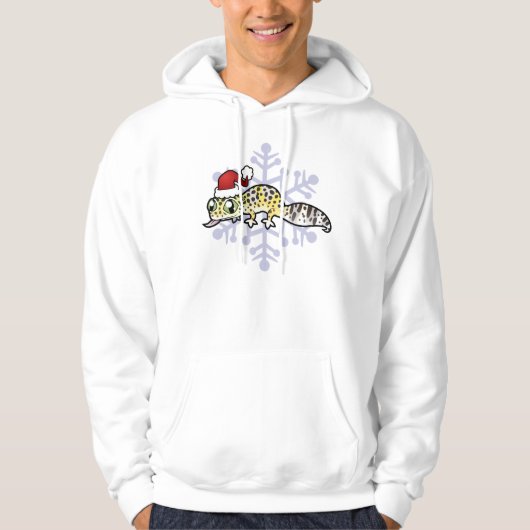 Kerstleopard Gecko Hoodie (Voorkant)