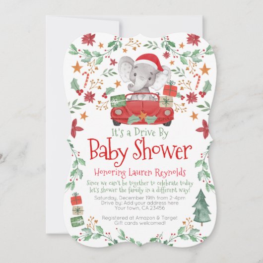 Kerstlephant-station op uitnodiging van het Baby s (Voorkant)