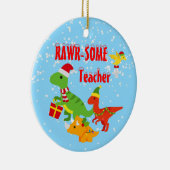 kerstleraar appreciatie Kinderen Dinosaur Keramisch Ornament (Rechts)