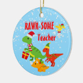 kerstleraar appreciatie Kinderen Dinosaur Keramisch Ornament (Links)