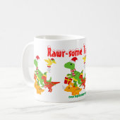 kerstleraar appreciatie Kinderen Dinosaur Koffiemok (Voorkant links)