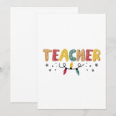 Kerstleraar Bedankkaart (Voorkant / Achterkant)