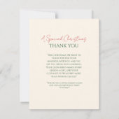 Kerstleraar bedankkaart - Holiday Magic (Achterkant)