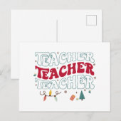 Kerstleraar Briefkaart (Voorkant / Achterkant)