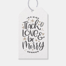 Kerstleraar Citaat Gift Labels