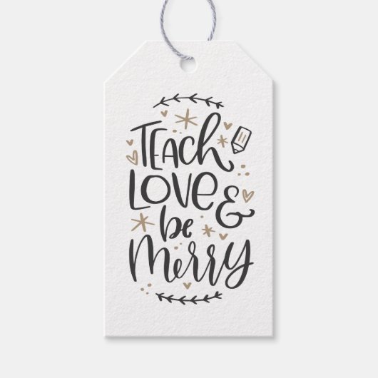 Kerstleraar Citaat Gift Labels Cadeaulabel (Voorkant)