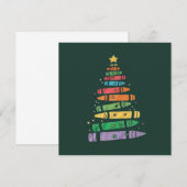 Kerstleraar Crayon Tree Schattigee kerstverlichtin Kaart (Voorkant / Achterkant)