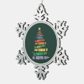 Kerstleraar Crayon Tree Schattigee kerstverlichtin Tin Sneeuwvlok Ornament (Rechts)