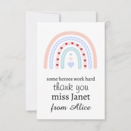 Kerstleraar Dank u gepersonaliseerde Hero Gift Bedankkaart