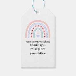 Kerstleraar Dank u gepersonaliseerde Hero Gift Cadeaulabel