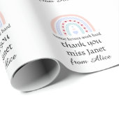 Kerstleraar Dank u gepersonaliseerde Hero Gift Cadeaupapier (Rol Hoek)