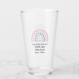Kerstleraar Dank u gepersonaliseerde Hero Gift Glas