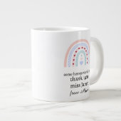 Kerstleraar Dank u gepersonaliseerde Hero Gift Grote Koffiekop (Voorkant rechts)