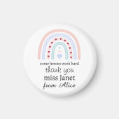 Kerstleraar Dank u gepersonaliseerde Hero Gift Magneet (Voorkant)