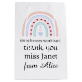 Kerstleraar Dank u gepersonaliseerde Hero Gift Medium Cadeauzakje (Voorkant)