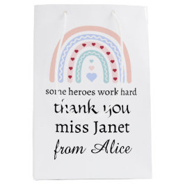 Kerstleraar Dank u gepersonaliseerde Hero Gift Medium Cadeauzakje