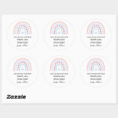 Kerstleraar Dank u gepersonaliseerde Hero Gift Ronde Sticker (Vel)