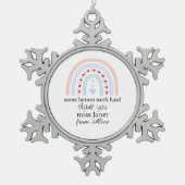 Kerstleraar Dank u gepersonaliseerde Hero Gift Tin Sneeuwvlok Ornament (Voorkant)