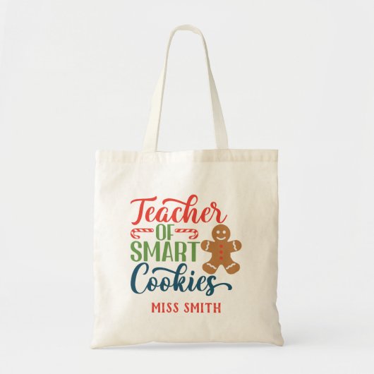 Kerstleraar Gepersonaliseerd cadeau Tote Bag (Voorkant)