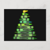 Kerstleraar Gif Crayon Tree Briefkaart (Voorkant)