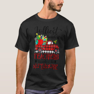 Kerstleraar Jollllelijkste bunch van leraren T-shirt