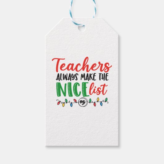 Kerstleraar, kerstkerstkerstkerstkerstkerstfeest m cadeaulabel (Voorkant)