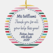 Kerstleraar koffie onderricht sanitize covid19 keramisch ornament (Achterkant)