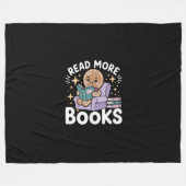 Kerstleraar Lees meer Boeken Grappig Fleece Deken (Voorkant (Horizontaal))