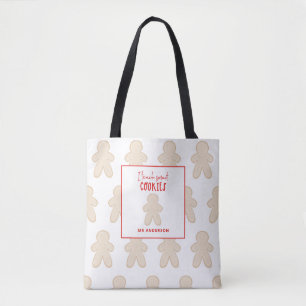 kerstleraar ontbijtkoekjes cadeau tote bag