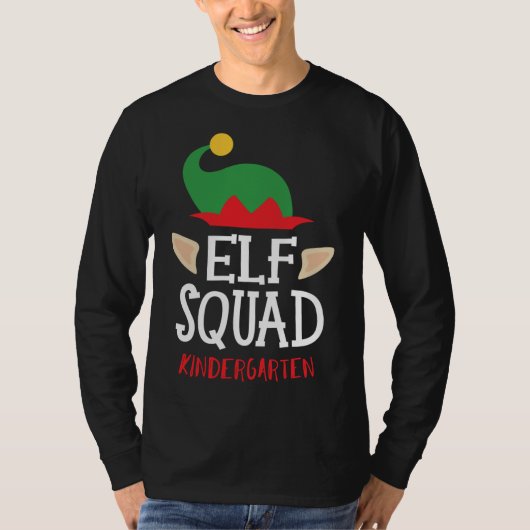 kerstleraar op het Elf-plein Kindergarten T-shirt (Voorkant)