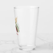 Kerstleraar regenboog leuk cadeau glas (Links)