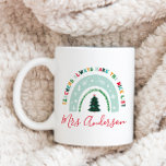 Kerstleraar regenboog leuk cadeau koffiemok<br><div class="desc">Kerstregenboogleraren staan altijd op de mooie lijst met schattige mok cadeautjes.</div>