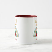 Kerstleraar regenboog leuk cadeau mok (Midden)
