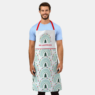 Kerstleraar regenboog leuk cadeau schort