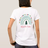 Kerstleraar regenboog leuk cadeau t-shirt (Achterkant)