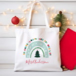 Kerstleraar regenboog leuk cadeau tote bag<br><div class="desc">Kerstregenboogleraren staan altijd op de mooie lijst met schattige cadeautjes.</div>