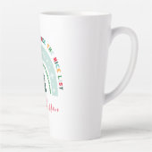 kerstleraar regenboog leuke cadeaubon latte mok (Rechts)