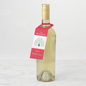 Kerstleraar regenboog leuke lijst schattige cadeau flessenhanger (Schuin)