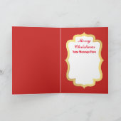 Kerstleraar rendier retro kaart (Binnen)