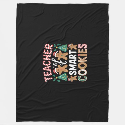 Kerstleraar Slim Koekjesbrood Fleece Deken (Voorkant)