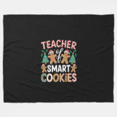 Kerstleraar Slim Koekjesbrood Fleece Deken (Voorkant (Horizontaal))