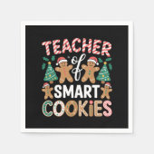 Kerstleraar Slim Koekjesbrood Servet (Voorkant)