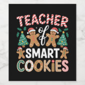 Kerstleraar Slim Koekjesbrood Wijn Etiket (Enkel label)