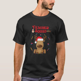 Kerstleraar Squad renindeer Funny Teacher Chr T-shirt